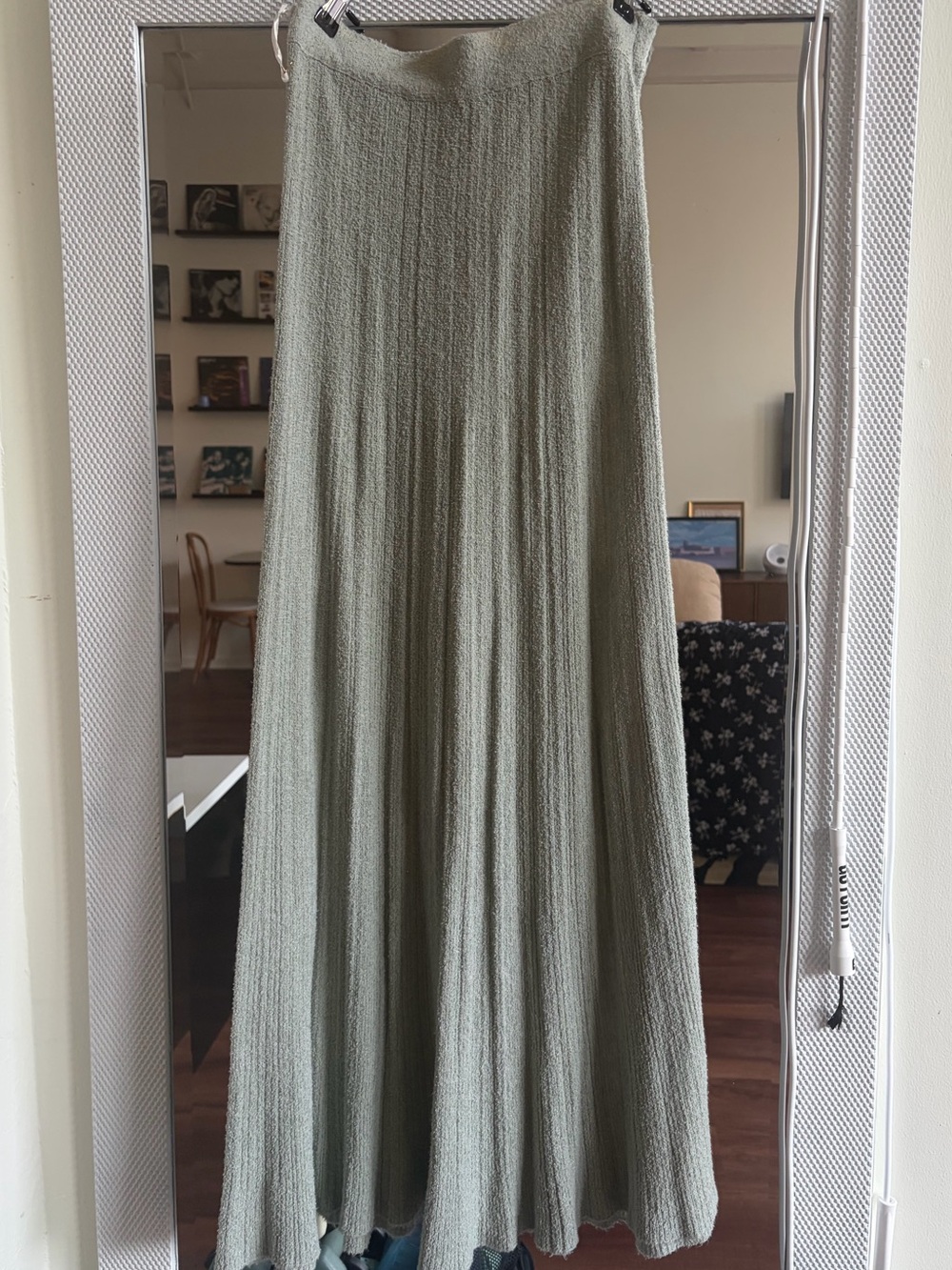 Current Air Sage Textured Knit Maxi Skirt | Size Small